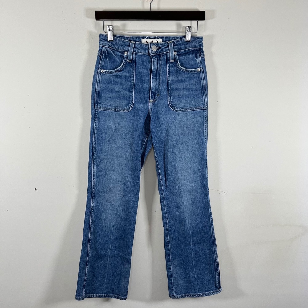 AMO Abigail Peaceful Jeans High Rise Straight Leg Cropped Womens 26 Retro